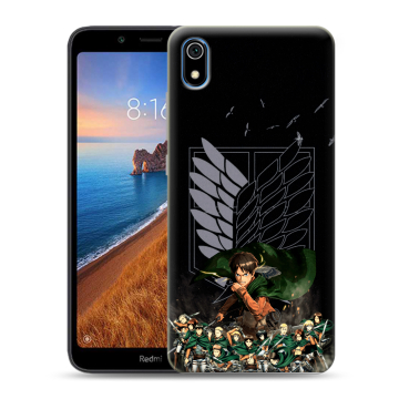 Силиконовый чехол на Xiaomi RedMi 7A с принтом Атака титанов Силиконовый чехол на Xiaomi RedMi 7A с принтом Атака титанов
