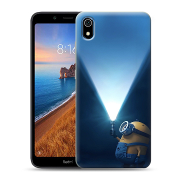 Силиконовый чехол на Xiaomi RedMi 7A с принтом Миньоны Силиконовый чехол на Xiaomi RedMi 7A с принтом Миньоны