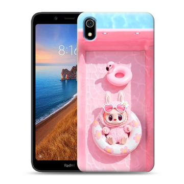 Силиконовый чехол на Xiaomi RedMi 7A с принтом Labubu Лабубу Силиконовый чехол на Xiaomi RedMi 7A с принтом Labubu Лабубу