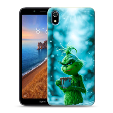Силиконовый чехол на Xiaomi RedMi 7A с принтом Новый год гринч