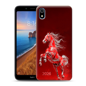 Силиконовый чехол на Xiaomi RedMi 7A с принтом Новый год