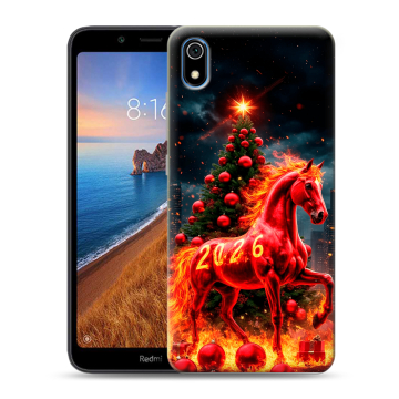 Силиконовый чехол на Xiaomi RedMi 7A с принтом Новый год