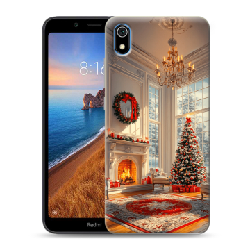 Силиконовый чехол на Xiaomi RedMi 7A с принтом Новый год