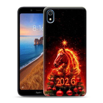 Силиконовый чехол на Xiaomi RedMi 7A с принтом Новый год