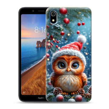 Силиконовый чехол на Xiaomi RedMi 7A с принтом Новый год Силиконовый чехол на Xiaomi RedMi 7A с принтом Новый год