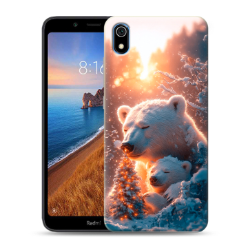 Силиконовый чехол на Xiaomi RedMi 7A с принтом Новый год Силиконовый чехол на Xiaomi RedMi 7A с принтом Новый год