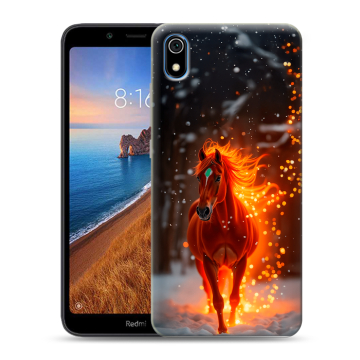 Силиконовый чехол на Xiaomi RedMi 7A с принтом Новый год Силиконовый чехол на Xiaomi RedMi 7A с принтом Новый год