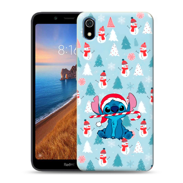 Силиконовый чехол на Xiaomi RedMi 7A с принтом Стич Новый год Силиконовый чехол на Xiaomi RedMi 7A с принтом Стич Новый год