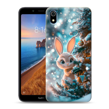 Силиконовый чехол на Xiaomi RedMi 7A с принтом Новый год Силиконовый чехол на Xiaomi RedMi 7A с принтом Новый год