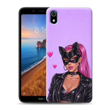 Силиконовый чехол на Xiaomi RedMi 7A с принтом женский