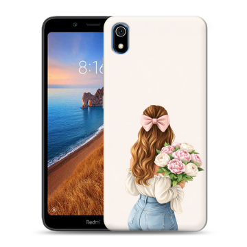 Силиконовый чехол на Xiaomi RedMi 7A с принтом женский Силиконовый чехол на Xiaomi RedMi 7A с принтом женский