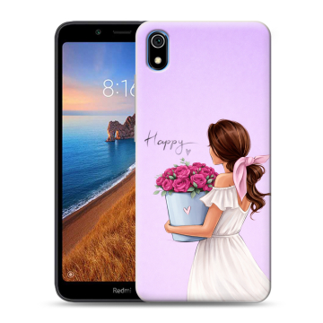 Силиконовый чехол на Xiaomi RedMi 7A с принтом женский Силиконовый чехол на Xiaomi RedMi 7A с принтом женский