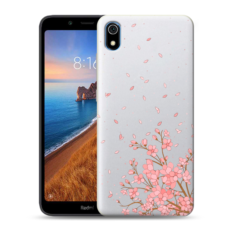 Пластиковый чехол на Xiaomi RedMi 7A с принтом Ветка сакуры Пластиковый чехол на Xiaomi RedMi 7A с принтом Ветка сакуры