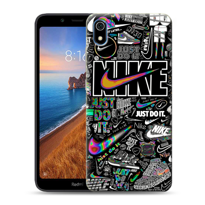Пластиковый чехол на Xiaomi RedMi 7A с принтом Найк Пластиковый чехол на Xiaomi RedMi 7A с принтом Найк