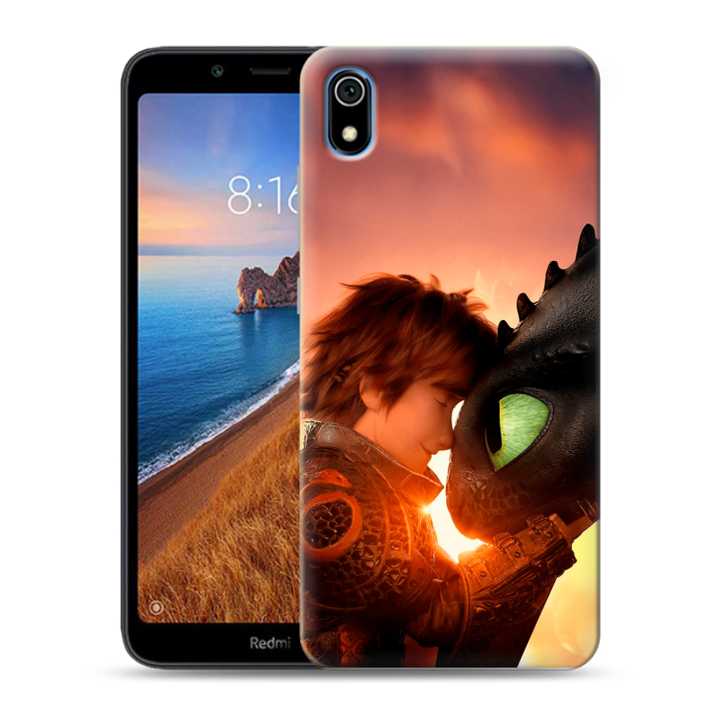 Пластиковый чехол на Xiaomi RedMi 7A с принтом Как приручить дракона Пластиковый чехол на Xiaomi RedMi 7A с принтом Как приручить дракона