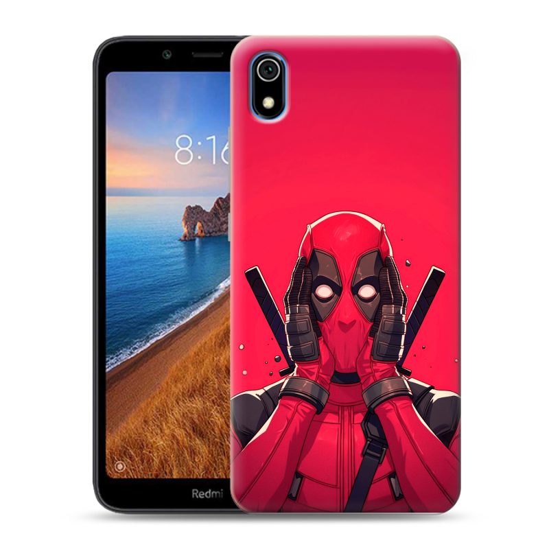 Пластиковый чехол на Xiaomi RedMi 7A с принтом Дедпул Deadpool Пластиковый чехол на Xiaomi RedMi 7A с принтом Дедпул Deadpool