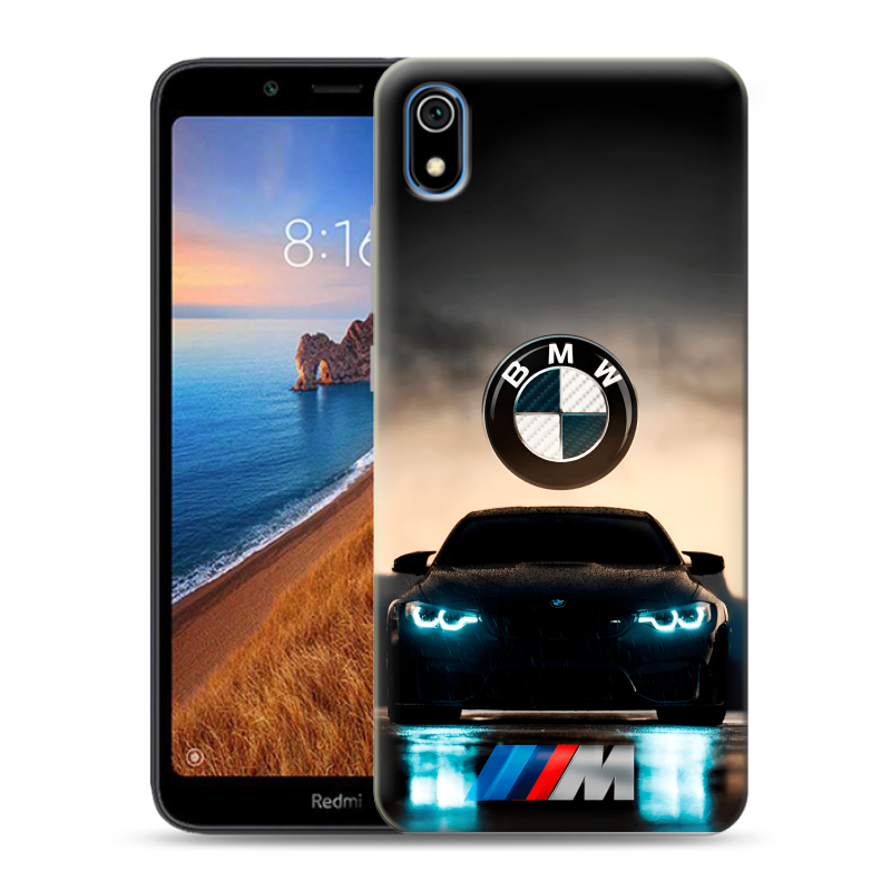 Силиконовый противоударный чехол на Xiaomi RedMi 7A с принтом БМВ BMW Силиконовый противоударный чехол на Xiaomi RedMi 7A с принтом БМВ BMW