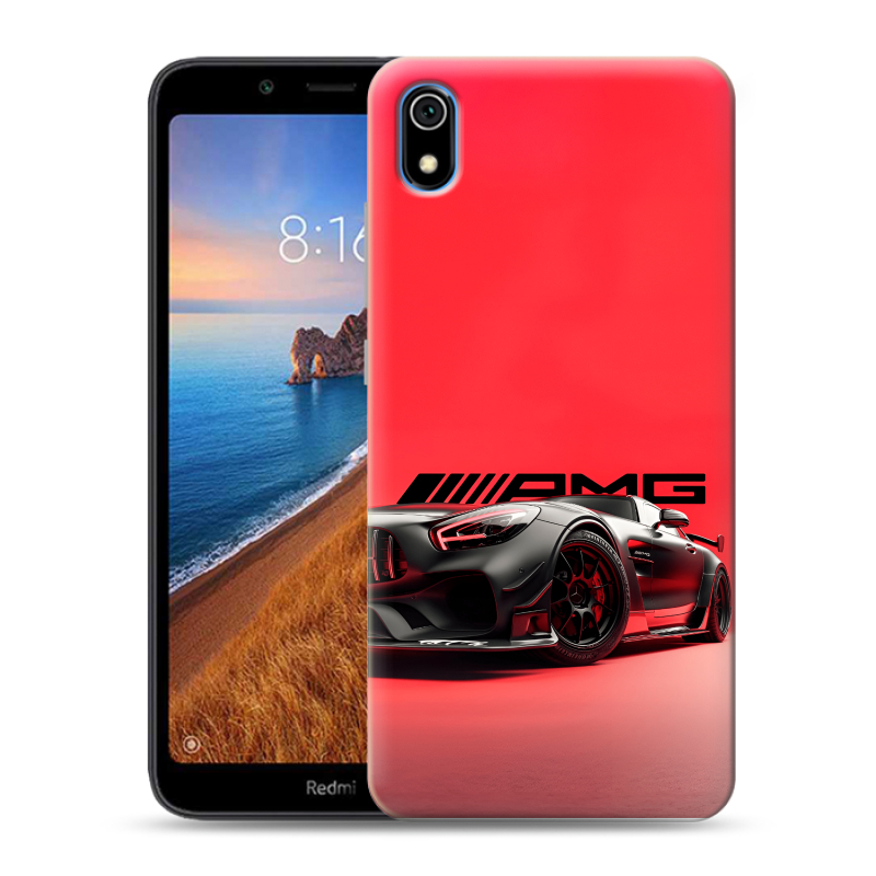Пластиковый чехол на Xiaomi RedMi 7A с принтом Мерседес Mercedes AMG Пластиковый чехол на Xiaomi RedMi 7A с принтом Мерседес Mercedes AMG
