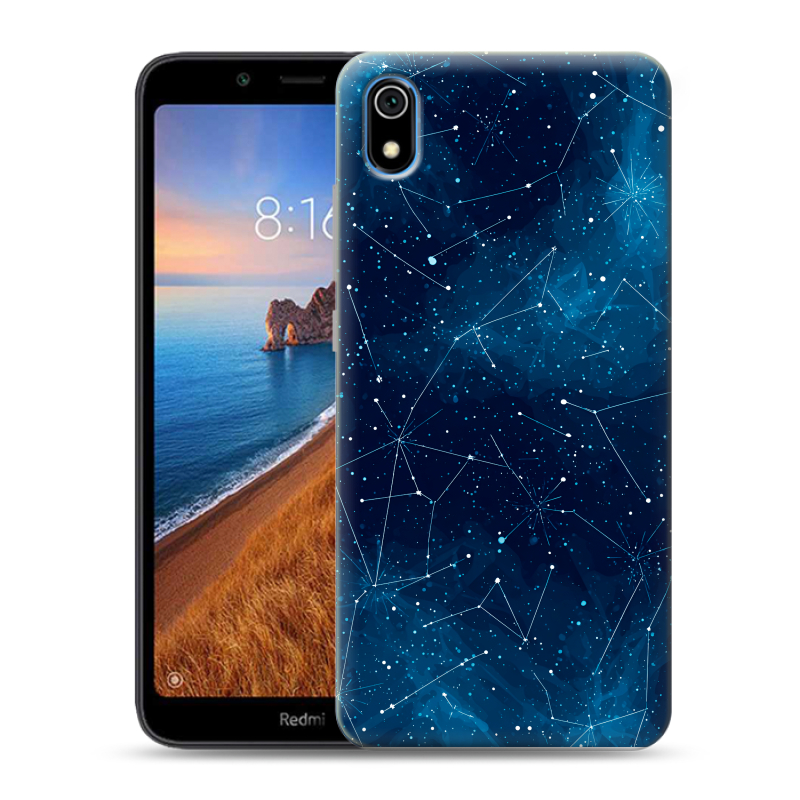 Силиконовый противоударный чехол на Xiaomi RedMi 7A с принтом Космос звезды Силиконовый противоударный чехол на Xiaomi RedMi 7A с принтом Космос звезды