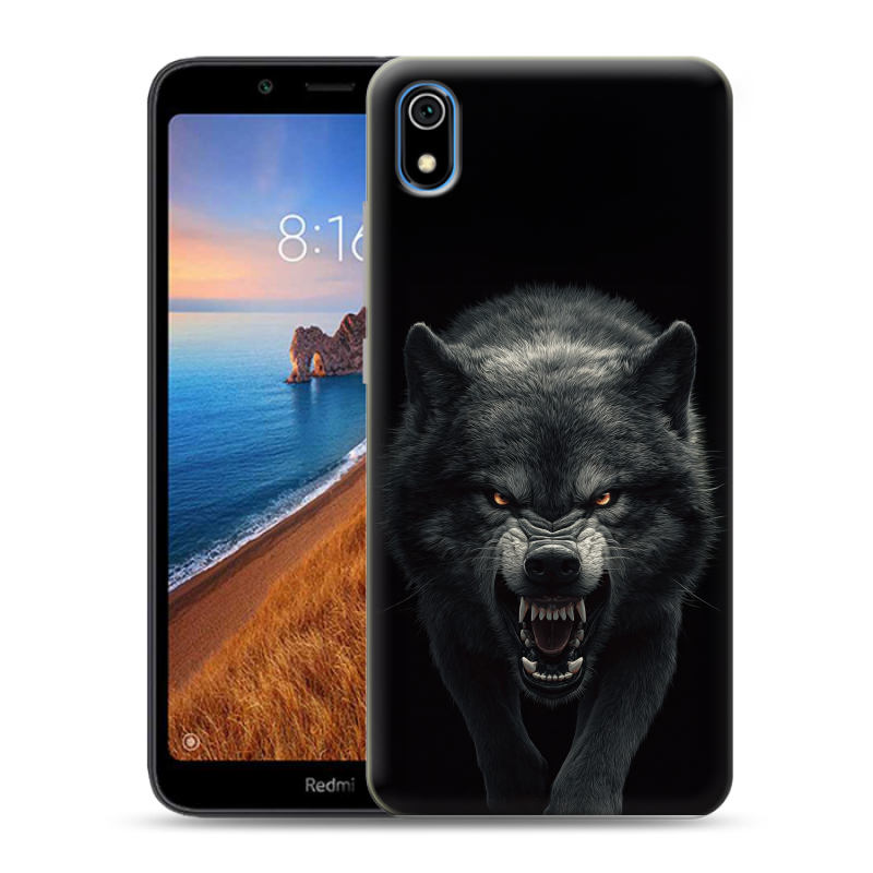 Пластиковый чехол на Xiaomi RedMi 7A с принтом Волк Пластиковый чехол на Xiaomi RedMi 7A с принтом Волк