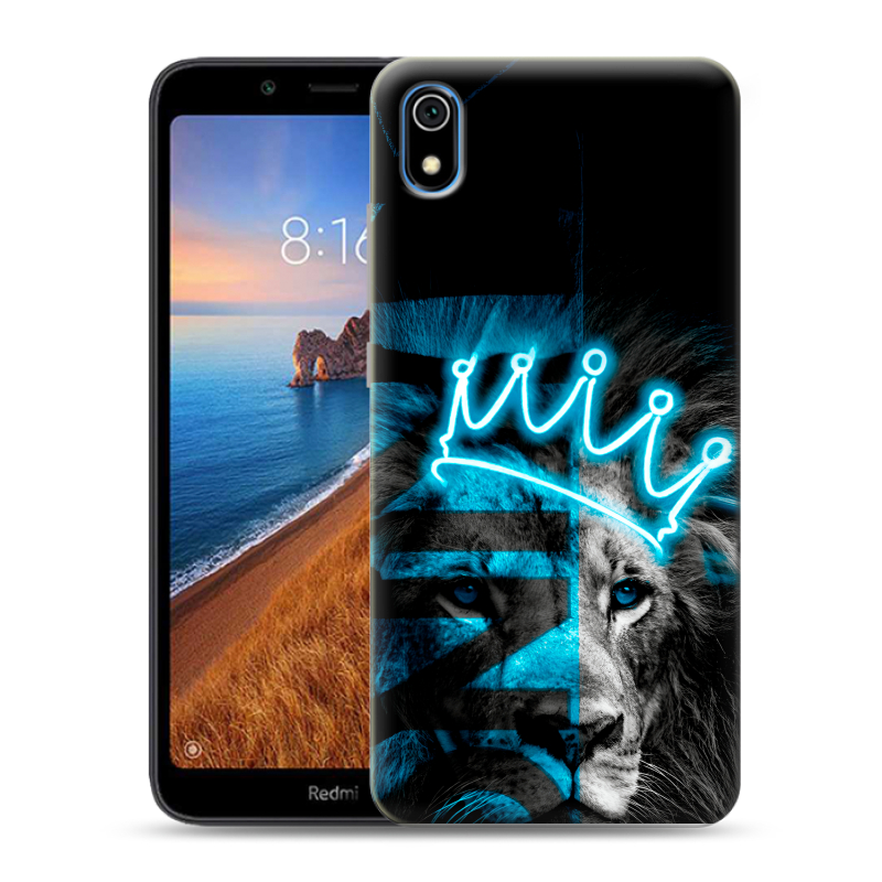 Силиконовый противоударный чехол на Xiaomi RedMi 7A с принтом Король лев Силиконовый противоударный чехол на Xiaomi RedMi 7A с принтом Король лев