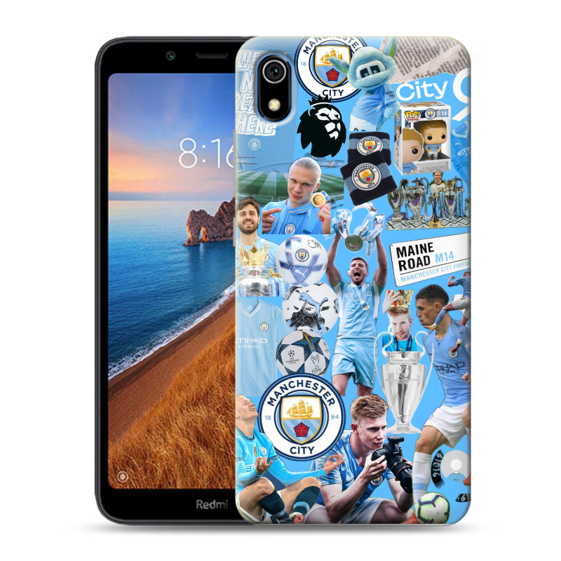 Пластиковый чехол на Xiaomi RedMi 7A с принтом Man City Манчестер Сити Пластиковый чехол на Xiaomi RedMi 7A с принтом Man City Манчестер Сити