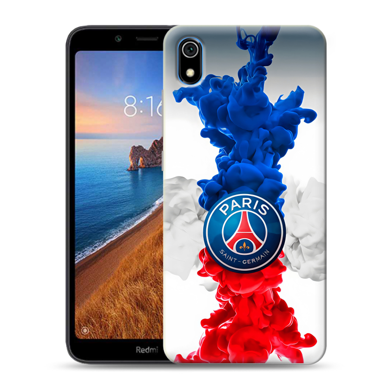 Силиконовый противоударный чехол на Xiaomi RedMi 7A с принтом PSG ПСЖ Силиконовый противоударный чехол на Xiaomi RedMi 7A с принтом PSG ПСЖ