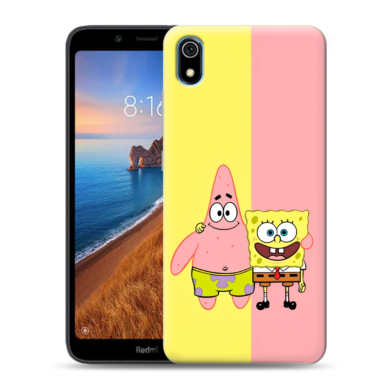Силиконовый чехол на Xiaomi RedMi 7A с принтом Спанч боб Спанчбоб Силиконовый чехол на Xiaomi RedMi 7A с принтом Спанч боб Спанчбоб