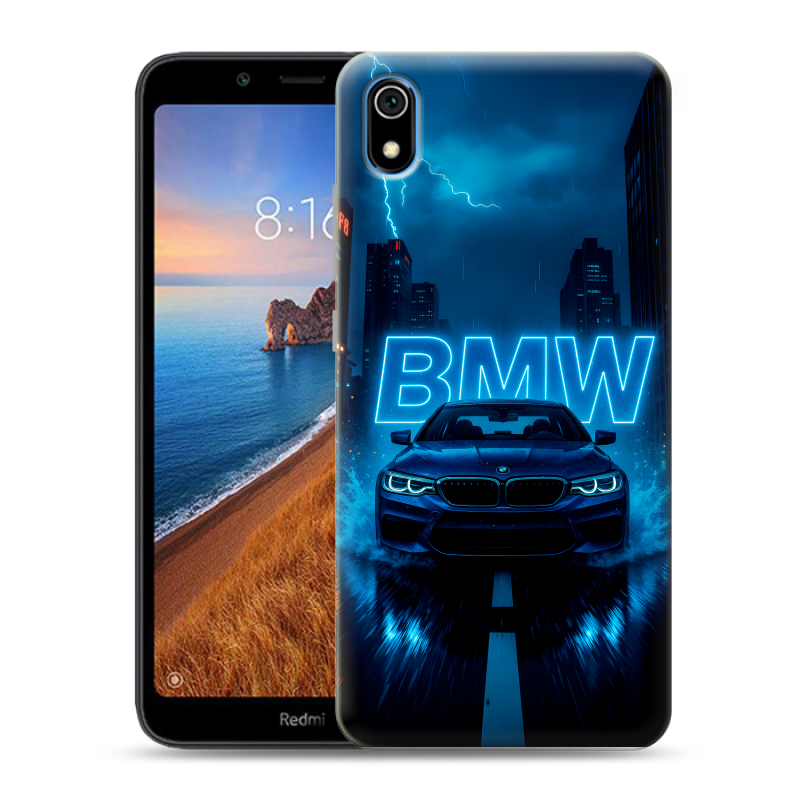 Пластиковый чехол на Xiaomi RedMi 7A с принтом BMW БМВ Пластиковый чехол на Xiaomi RedMi 7A с принтом BMW БМВ