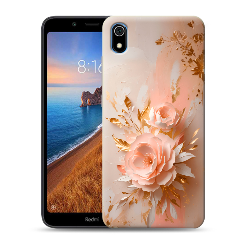 Силиконовый противоударный чехол на Xiaomi RedMi 7A с принтом женский Силиконовый противоударный чехол на Xiaomi RedMi 7A с принтом женский