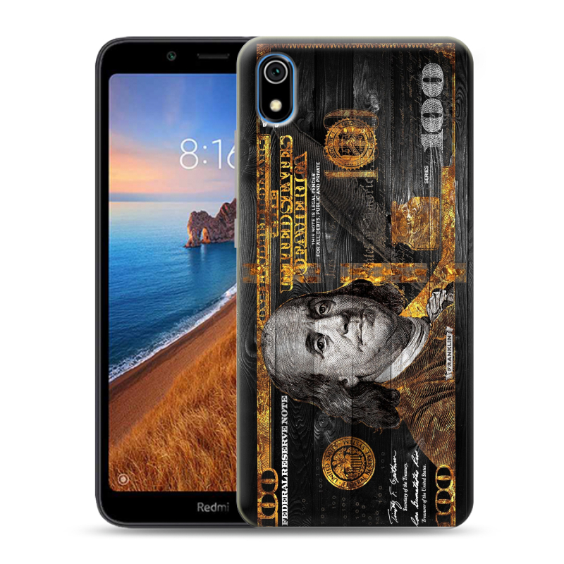 Силиконовый чехол на Xiaomi RedMi 7A с принтом Доллар деньги Силиконовый чехол на Xiaomi RedMi 7A с принтом Доллар деньги