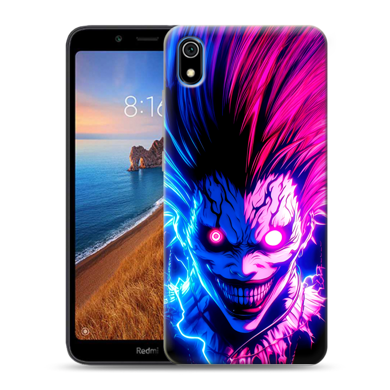 Силиконовый противоударный чехол на Xiaomi RedMi 7A с принтом Death note Тетрадь смерти Силиконовый противоударный чехол на Xiaomi RedMi 7A с принтом Death note Тетрадь смерти
