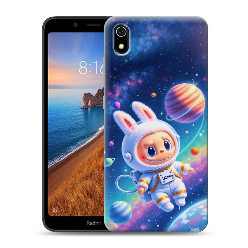 Силиконовый чехол на Xiaomi RedMi 7A с принтом Labubu Лабубу Силиконовый чехол на Xiaomi RedMi 7A с принтом Labubu Лабубу