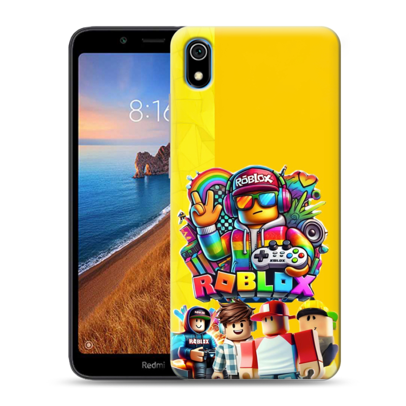 Пластиковый чехол на Xiaomi RedMi 7A с принтом Roblox Роблокс Пластиковый чехол на Xiaomi RedMi 7A с принтом Roblox Роблокс