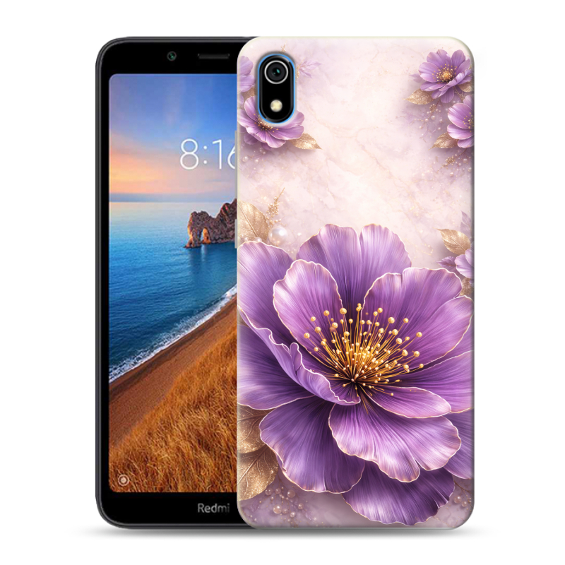 Силиконовый противоударный чехол на Xiaomi RedMi 7A с принтом женский Силиконовый противоударный чехол на Xiaomi RedMi 7A с принтом женский