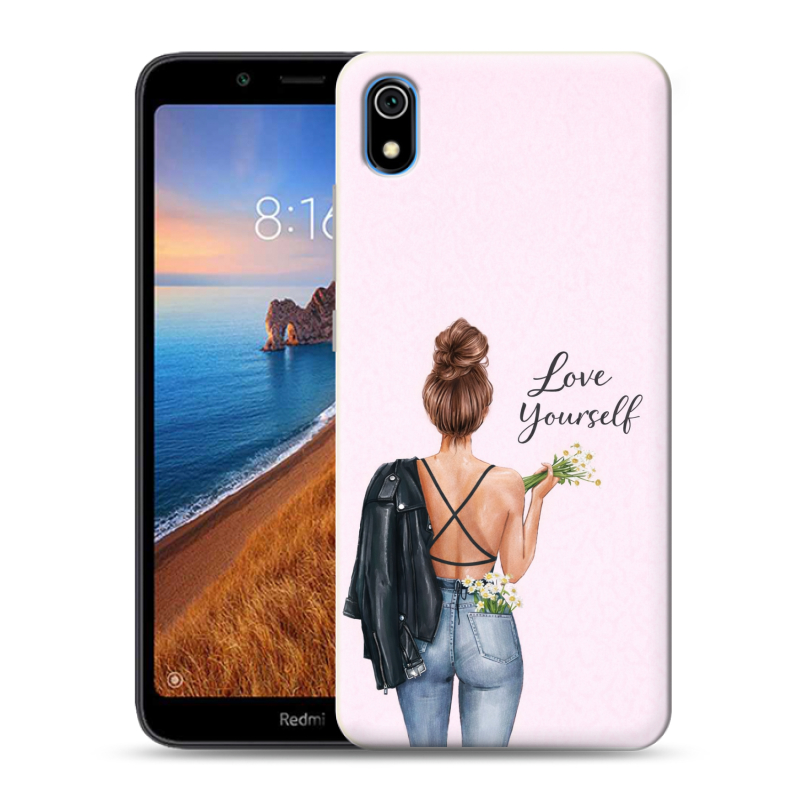 Пластиковый чехол на Xiaomi RedMi 7A с принтом женский Пластиковый чехол на Xiaomi RedMi 7A с принтом женский