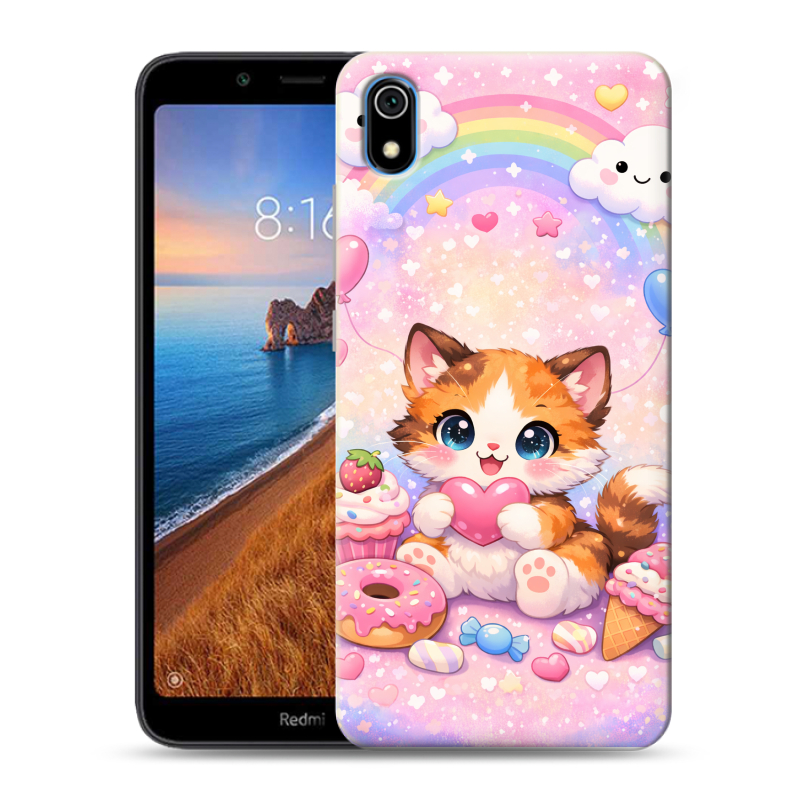 Силиконовый противоударный чехол на Xiaomi RedMi 7A с принтом для девочек Силиконовый противоударный чехол на Xiaomi RedMi 7A с принтом для девочек