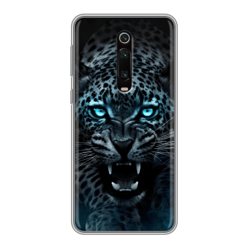 Силиконовый чехол на Xiaomi RedMi K20 с принтом Темный леопард Силиконовый чехол на Xiaomi RedMi K20 с принтом Темный леопард