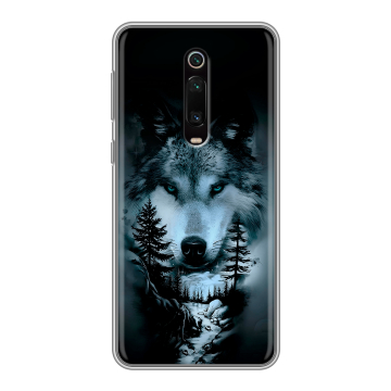 Силиконовый чехол на Xiaomi RedMi K20 с принтом Лесной волк Силиконовый чехол на Xiaomi RedMi K20 с принтом Лесной волк