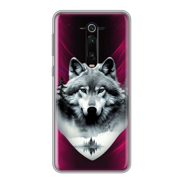 Силиконовый чехол на Xiaomi RedMi K20 с принтом Волк в лесу