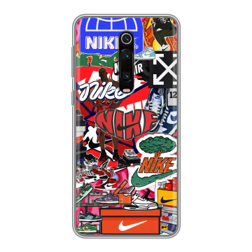 Силиконовый чехол на Xiaomi RedMi K20 с принтом Найк Nike яркий