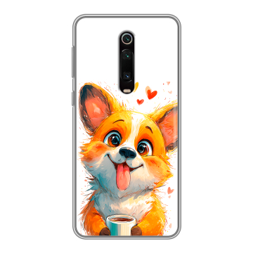 Силиконовый чехол на Xiaomi RedMi K20 с принтом корги