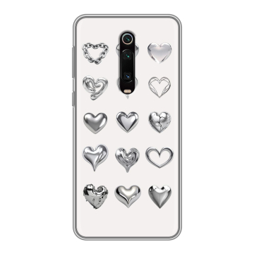 Силиконовый чехол на Xiaomi RedMi K20 с принтом Y2K сердечки