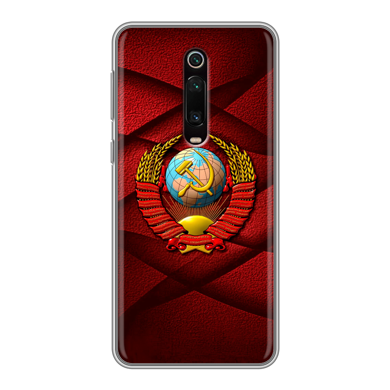 Силиконовый чехол на Xiaomi RedMi K20 с принтом Герб СССР Силиконовый чехол на Xiaomi RedMi K20 с принтом Герб СССР