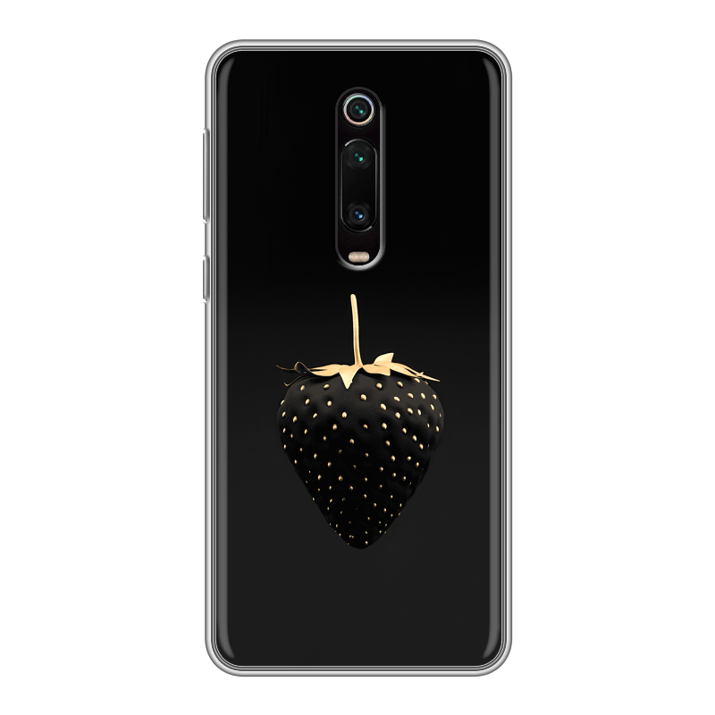 Силиконовый чехол на Xiaomi RedMi K20 с принтом Черная клубника Силиконовый чехол на Xiaomi RedMi K20 с принтом Черная клубника
