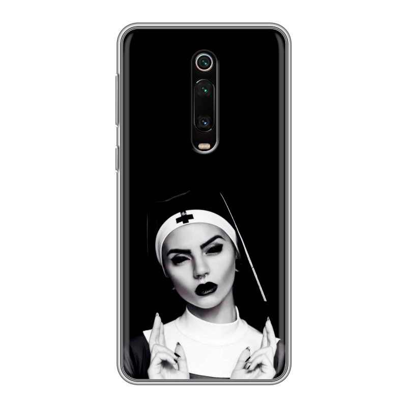 Силиконовый чехол на Xiaomi RedMi K20 с принтом монашка Силиконовый чехол на Xiaomi RedMi K20 с принтом монашка