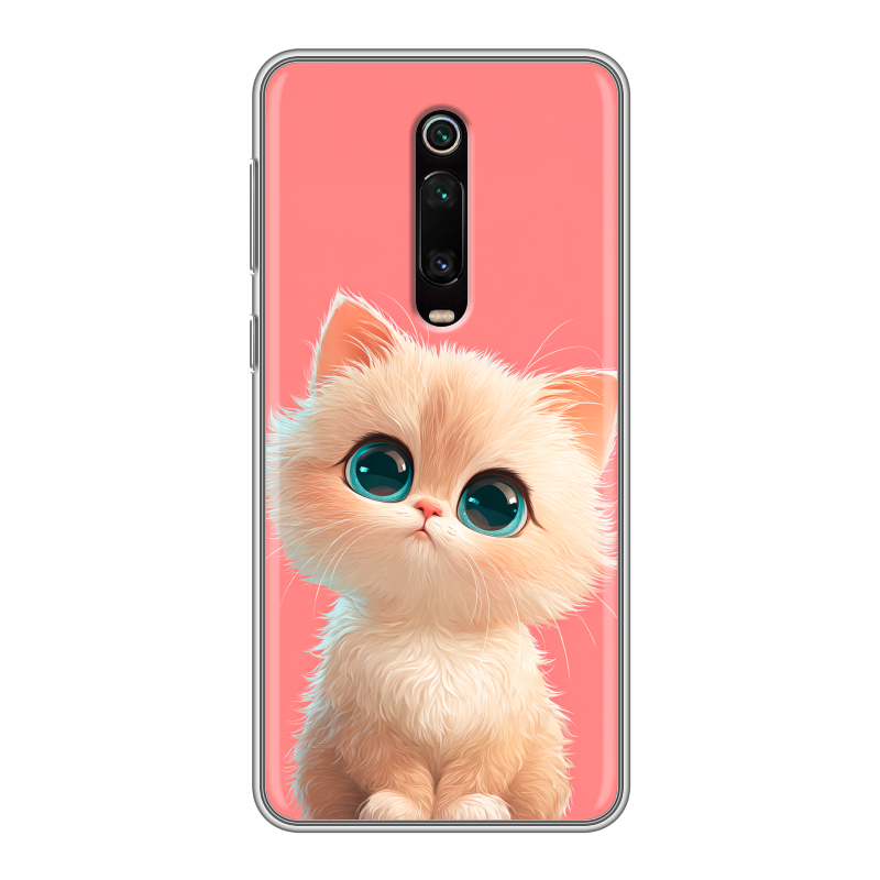 Силиконовый чехол на Xiaomi RedMi K20 с принтом Розовый котенок Силиконовый чехол на Xiaomi RedMi K20 с принтом Розовый котенок