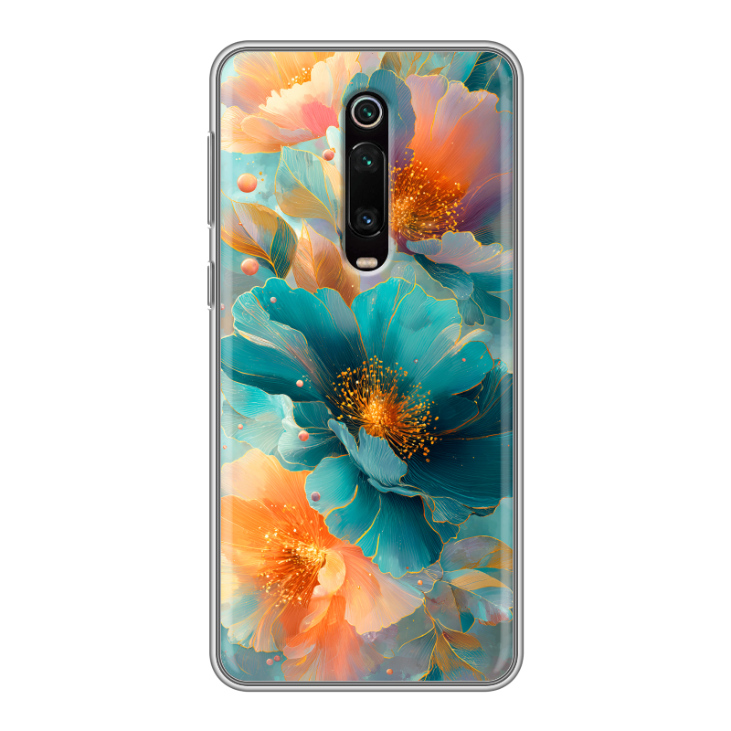 Силиконовый чехол на Xiaomi RedMi K20 с принтом Цветы Силиконовый чехол на Xiaomi RedMi K20 с принтом Цветы