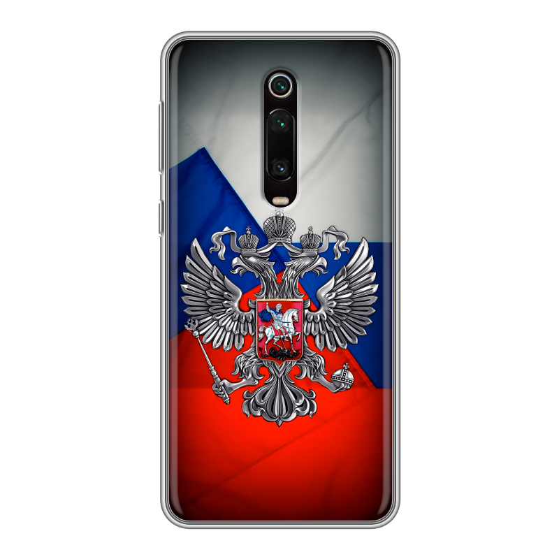 Силиконовый чехол на Xiaomi RedMi K20 с принтом Флаг России Силиконовый чехол на Xiaomi RedMi K20 с принтом Флаг России