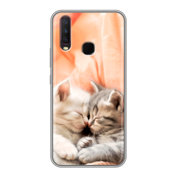 Силиконовый чехол на Vivo Y17 с принтом Котята